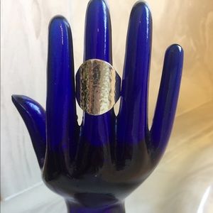 James Avery Hammered oval ring